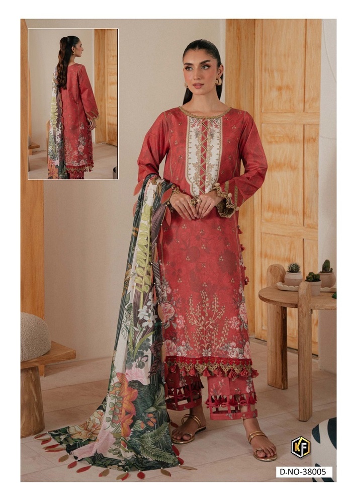 Keval Maria B Vol-38 Aca A Karachi Dress Material - Color: Multicolor