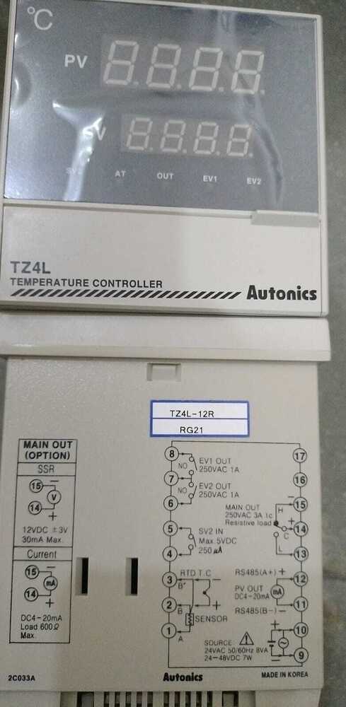 AUTONICS TEMPERATURE CONTROLLER 100-240VAC, TZ4L-12R