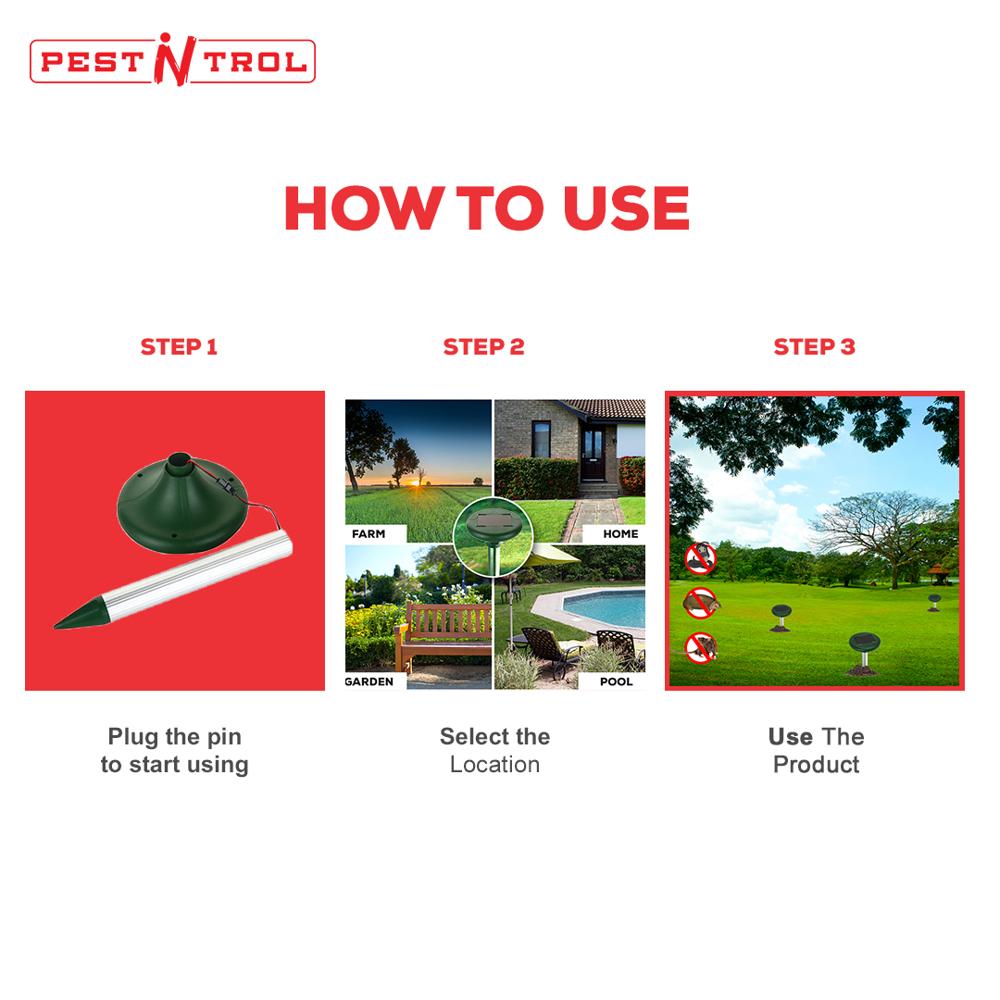 A112b Solar Mole / Snake Repeller - Material: Plastic