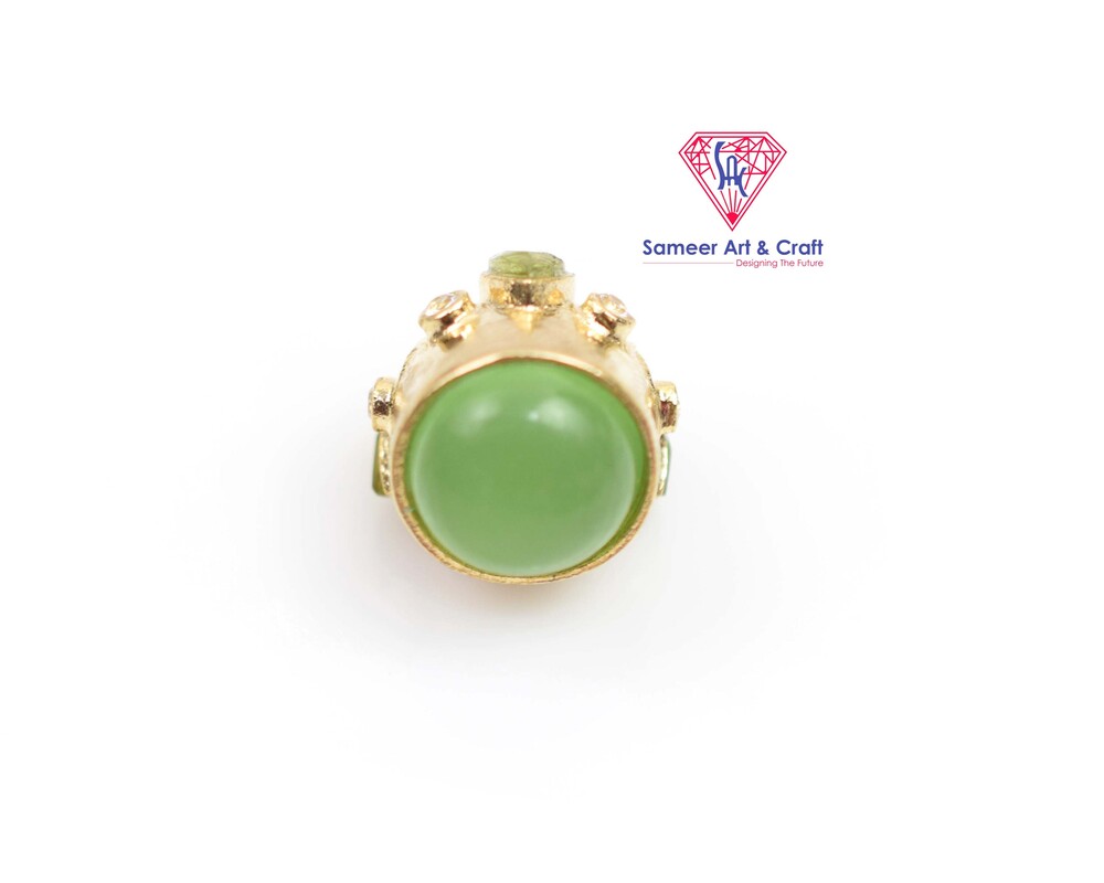 Natural Multi Gemstone 18K Gold Plated Tabeez Pendant