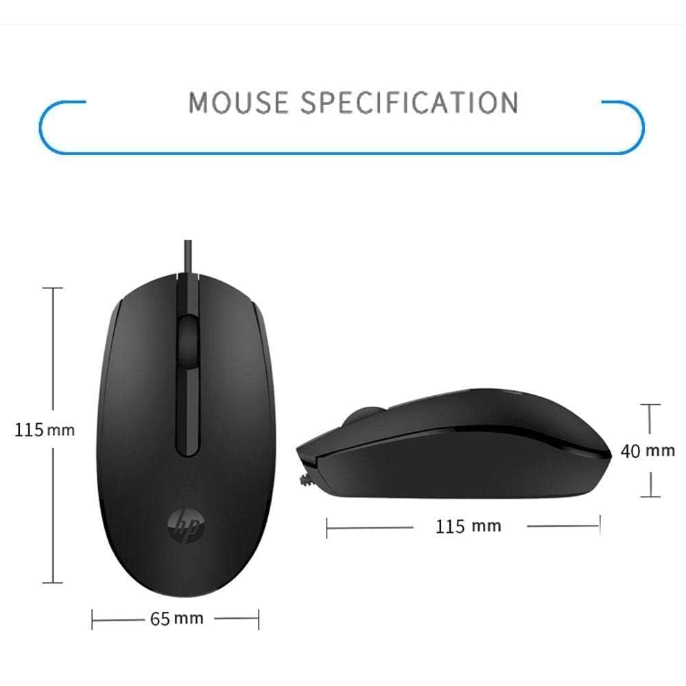 Hp M10 Wired Mouse - Color: Black