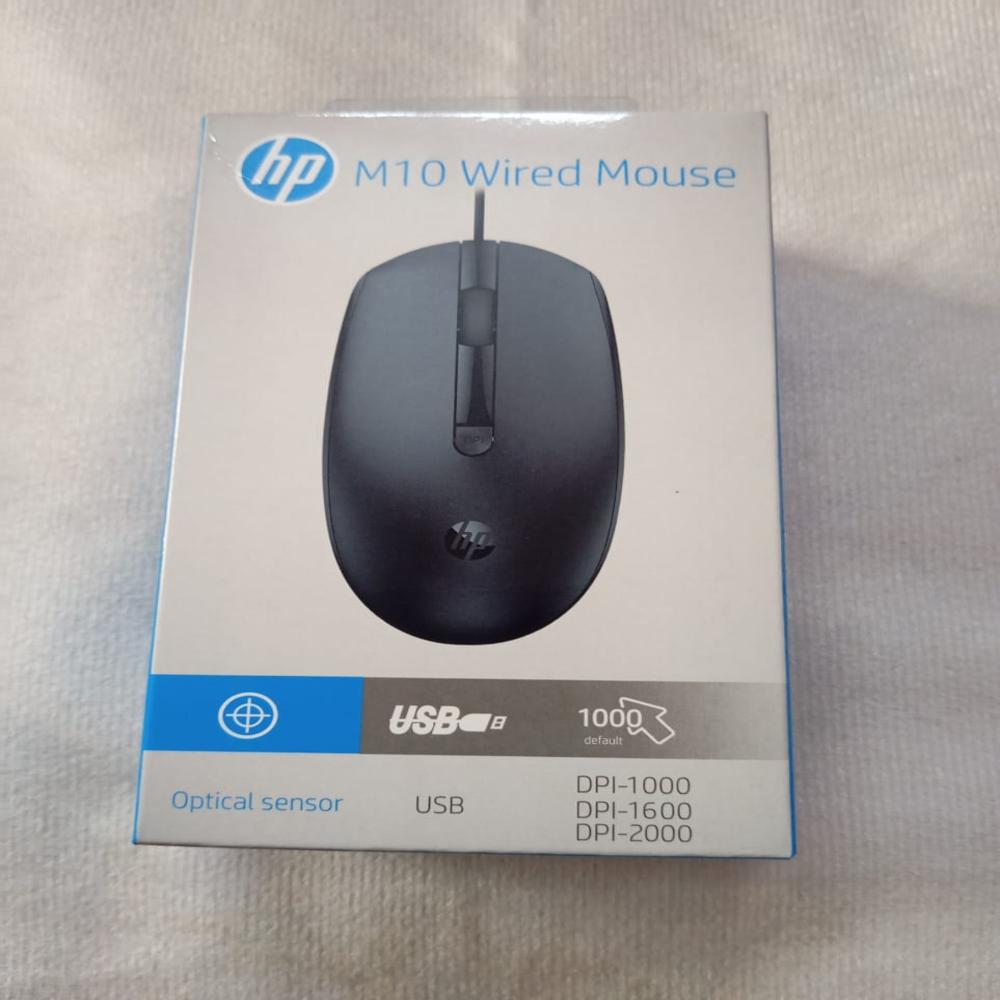 Hp M10 Wired Mouse - Color: Black