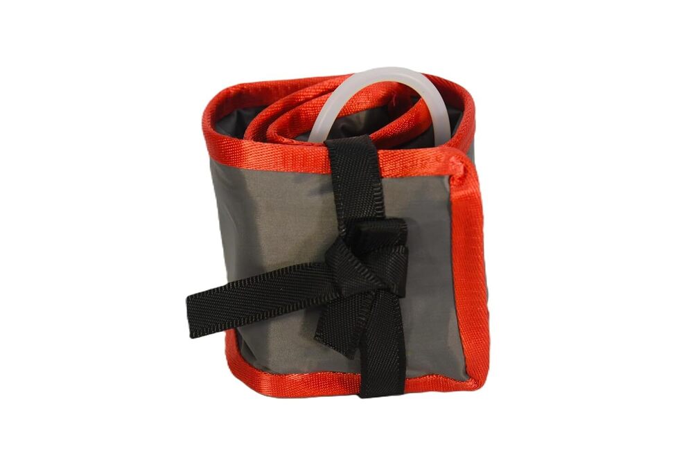 ACCULOC TOURNIQUET SILICON CUFF L - Silicon Material, 76 x 12 cm Dimensions, Red Color, Male Connector for NIBP Pushpull Pipe | Blood Blocking During Operation
