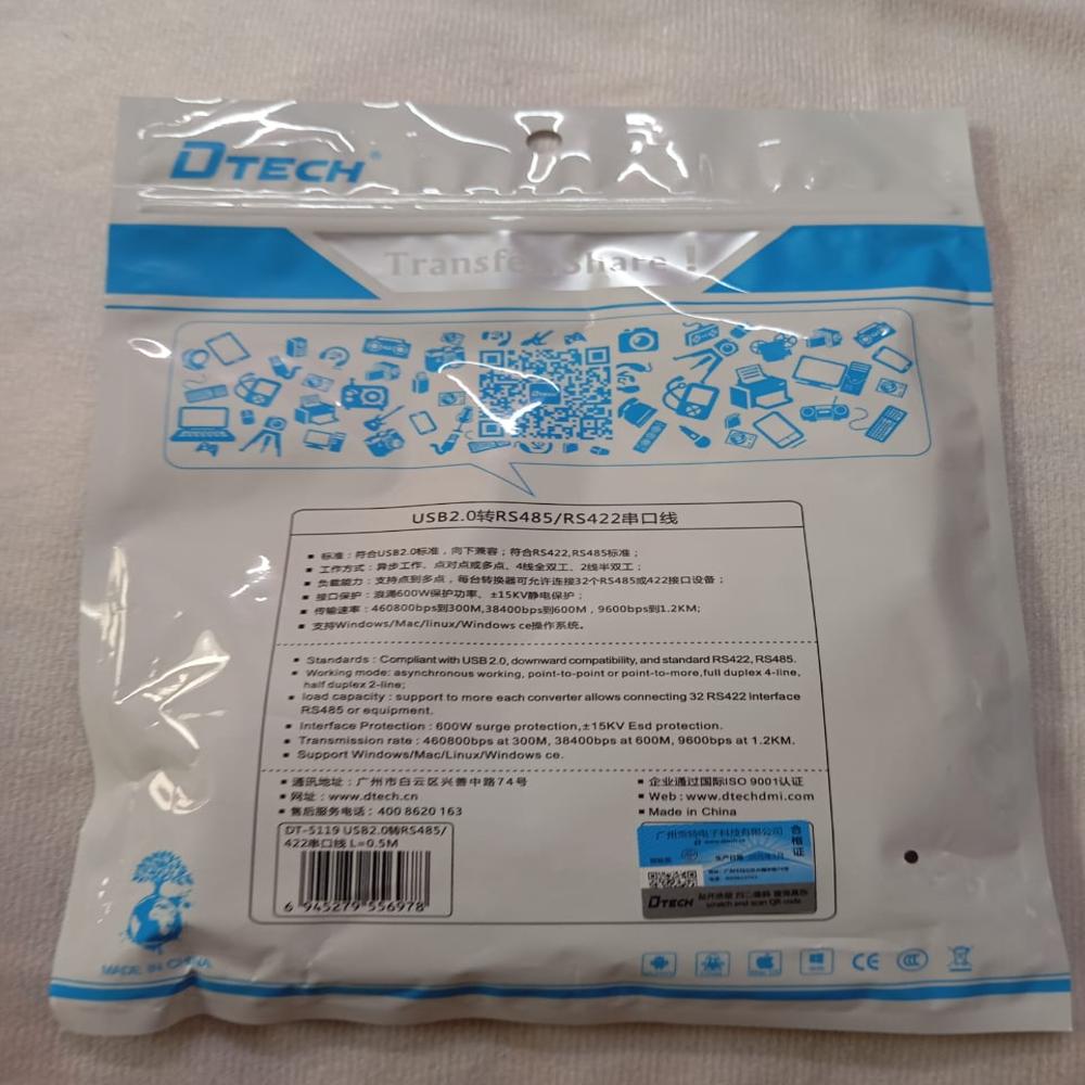 Dtech Dt-5019 Usb To Rs422/485 Converter - Application: Internet Networking