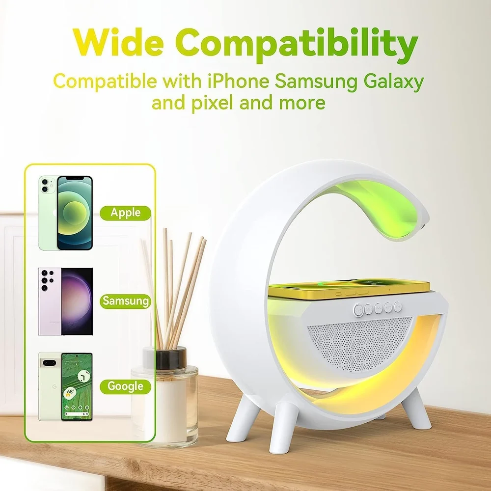 G-Shape Wireless Night Light Lamp Bluetooth Speaker