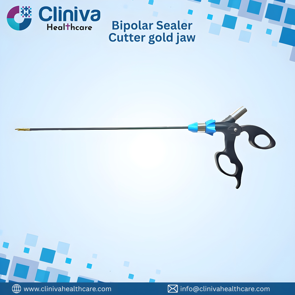 Laparoscopic Bipolar Sealer Cutter gold jaw 5mmX330mm SS Surgical Instruments