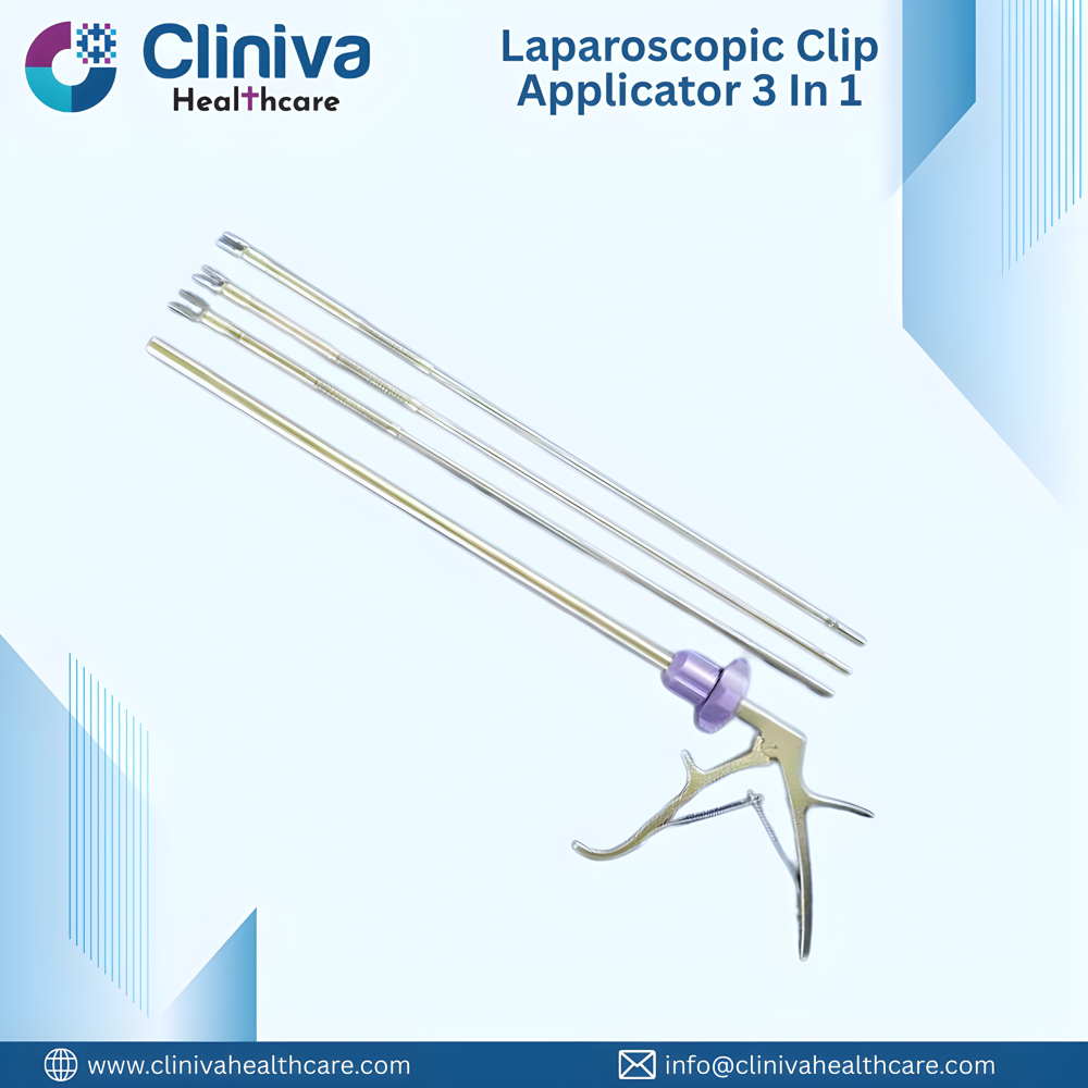 Laparoscopic Clip Applicator 3 In 1