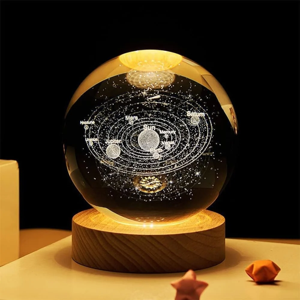 Crystal Ball Night Light Galaxy Projector Lamp - Color: Multicolor