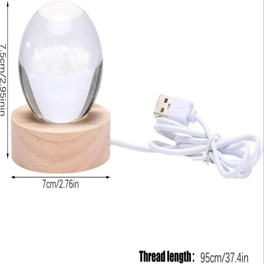 Crystal Ball Night Light Galaxy Projector Lamp