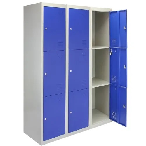 Metal Staff Locker - Color: Blue And White