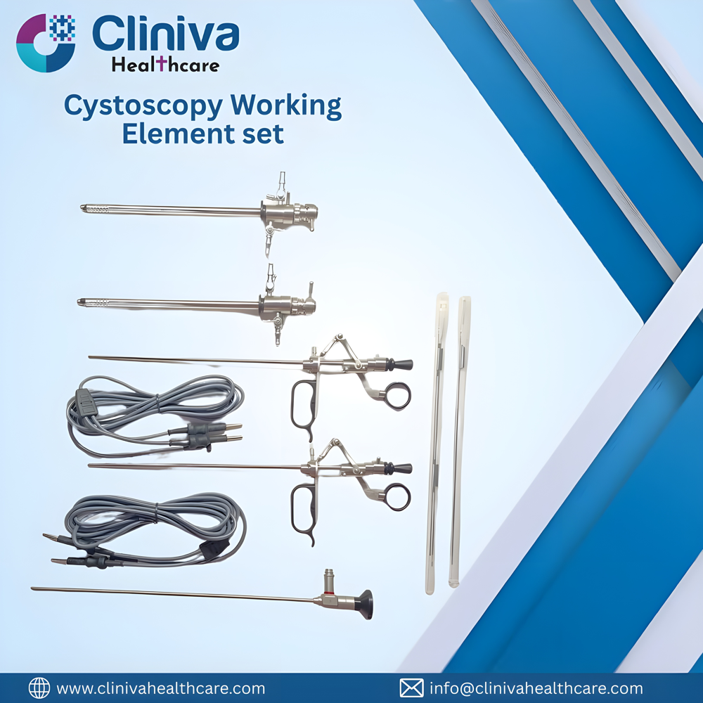 Cystoscopy Working Element set Bipolar Passive Double Stem Storz compatible