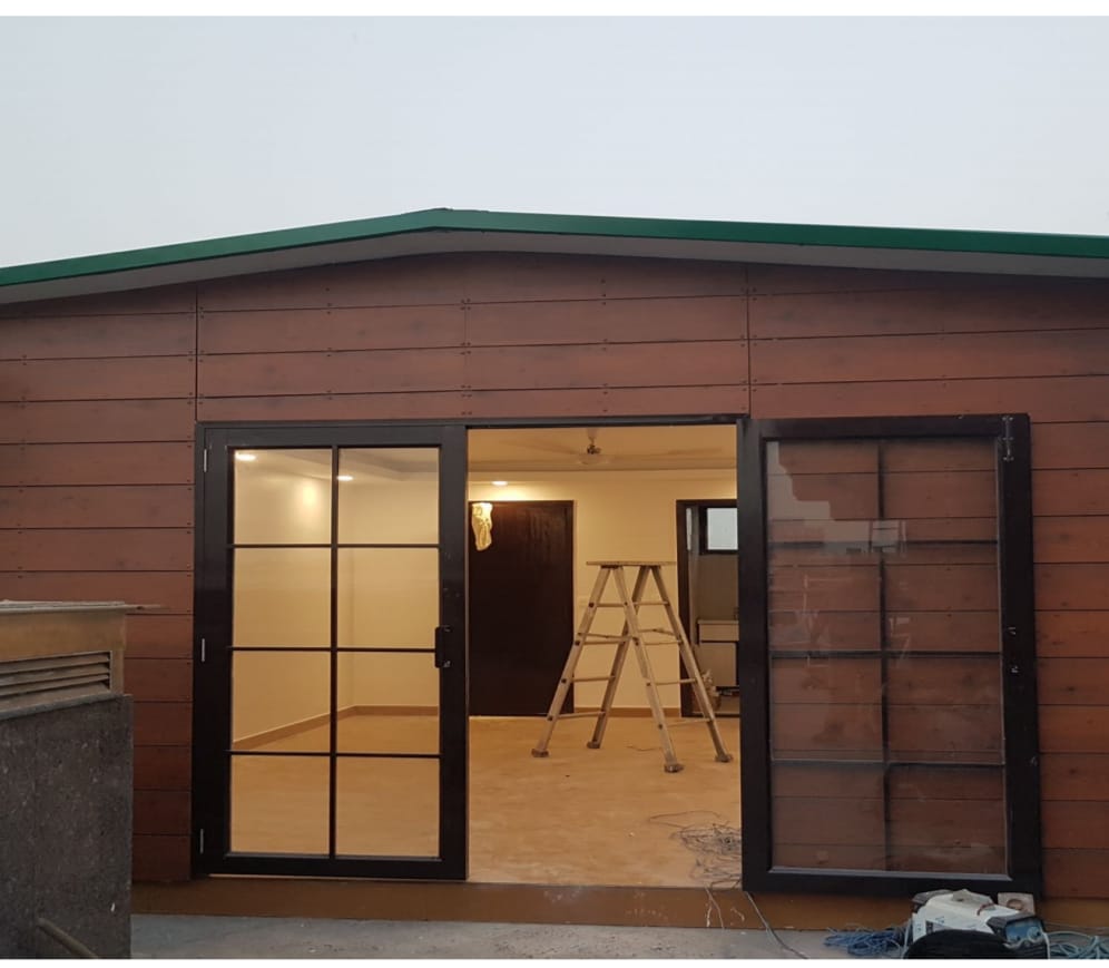 Roof Top Porta Cabin - Color: Light Blue And White