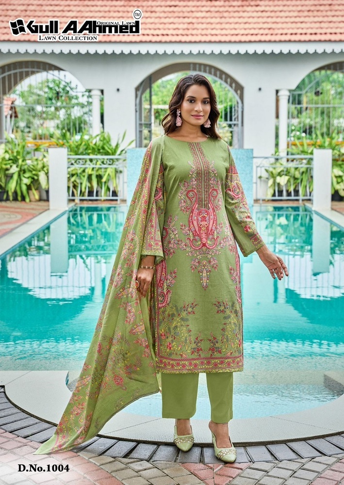 Gullahmed Barooue Vol-2 A Karachi Dress Material - Color: Multicolor