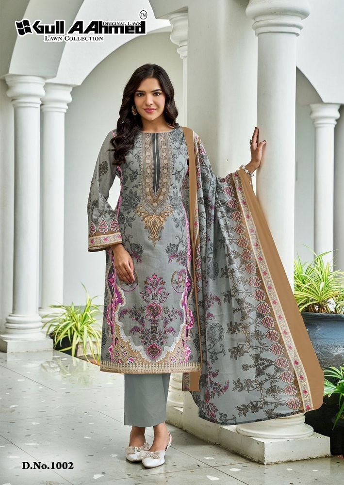 Gullahmed Barooue Vol-2 A Karachi Dress Material - Color: Multicolor