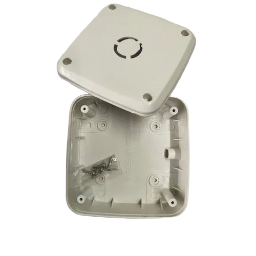 5x5 Inch White Camera Junction Box - Material: Plastic