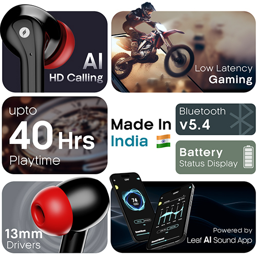 X214 Blood Black Earbuds - Body Material: Abs Plastic
