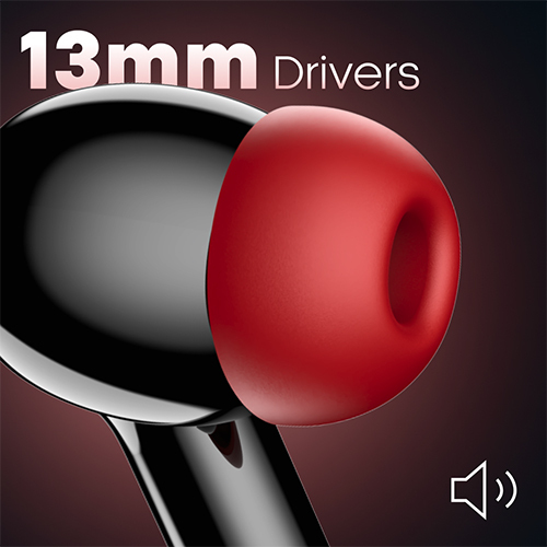 X214 Blood Black Earbuds - Body Material: Abs Plastic
