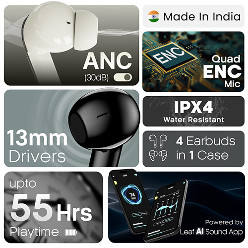 X714 Black Earbuds