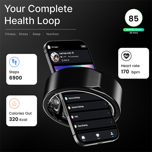 Halo Black Smart Ring