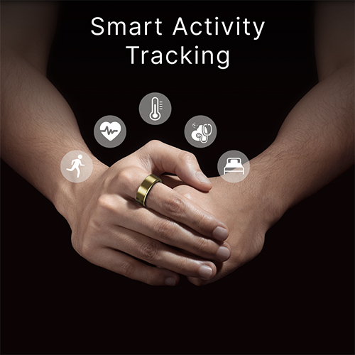 Halo Gold Smart Ring - Color: Golden