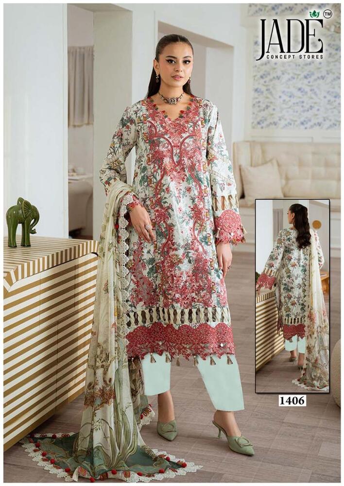 Jade Binsaeed Vol-14  Karachi Dress Material