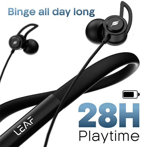 Rush X 342 Black Wireless Neckband - Body Material: Abs Plastic