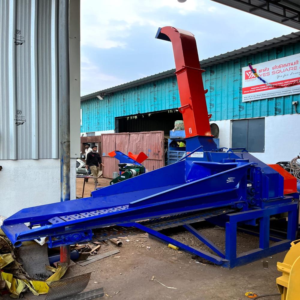 Karanataka Wood Chipper 50Hp Machine with Conveyor