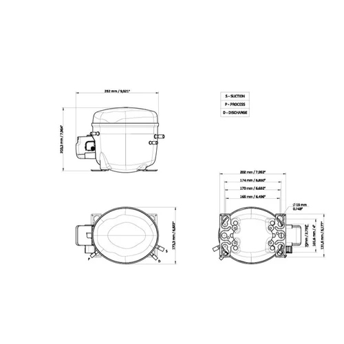 Embraco Compressor Ffu160hax - Color: Black
