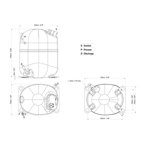 Embraco Compressor Nj9238gk - Color: Black
