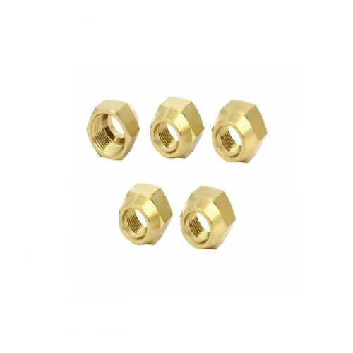 Hexagonal Brass Flare Nut - Color: Golden