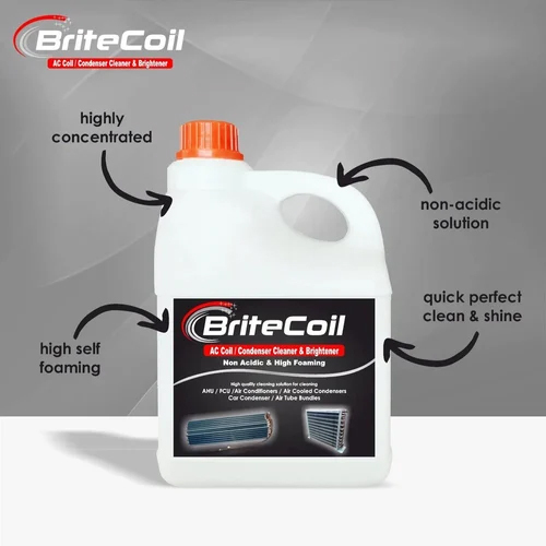 Britecoil Alkaline Ac Coil Cleaner Condenser Cleaner & Brightener High Foaming Non Acidic 1.25Kgs - Color: White