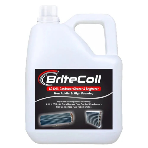 BriteCoil Alkaline AC Coil Cleaner Condenser Cleaner & Brightener High Foaming Non Acidic 6.25Kgs - 6 Kg Size, White Color, 1 Year Warranty, Durable
