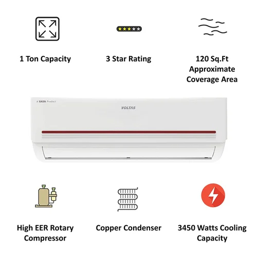 Voltas 1 Ton 3 Star Inverter Split AC