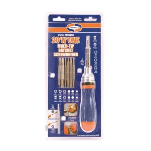 Uniweld 20N1RSD Multi-tip Ratchet Screwdriver