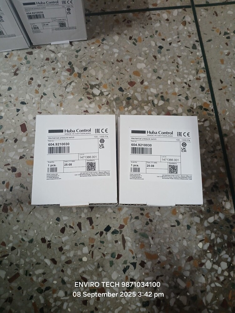 HUBA CONTROL 604.9500001 DIFFERENTIAL PRESSURE SWITCH 10-50 MBAR