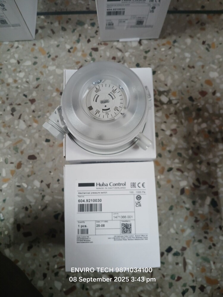 HUBA CONTROL 604.9500001 DIFFERENTIAL PRESSURE SWITCH 10-50 MBAR