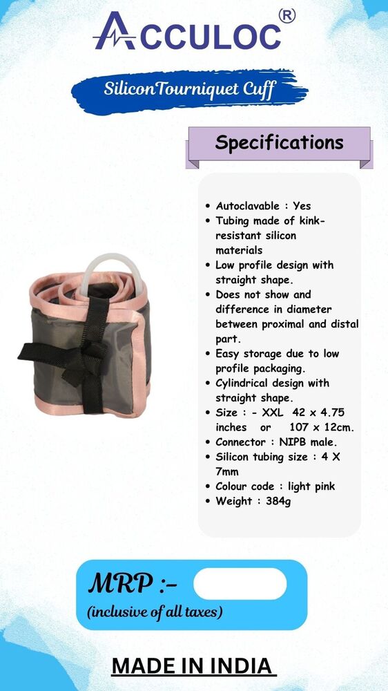 ACCULOC TOURNIQUET SILICON CUFF XL