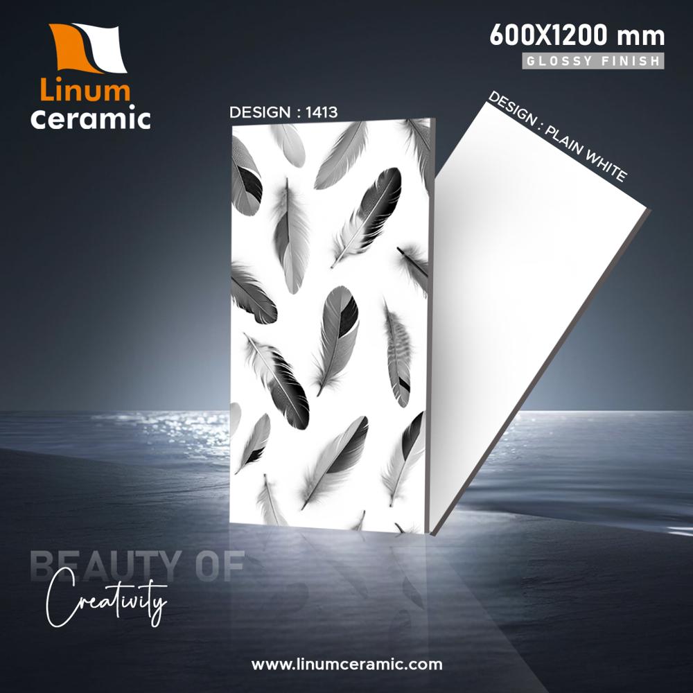 600x1200 Mm Cerato Ash Glossy Finish Tile at 330.40 INR in Morbi