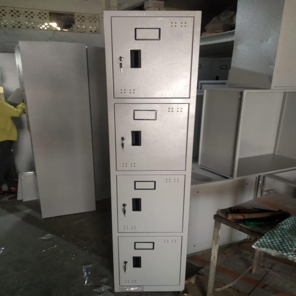 Safeage Cabinet With 6 Lockers Tower Type - Color: White
