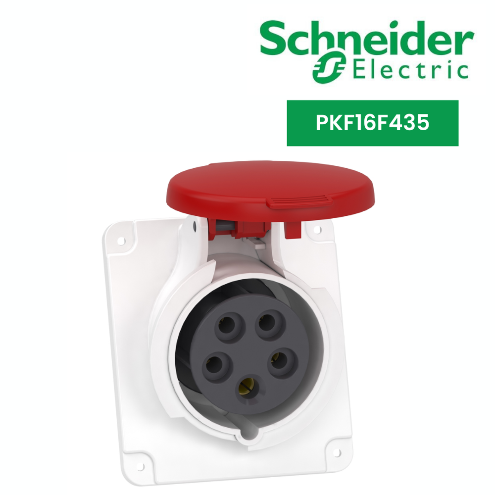 PKF16F435-PratiKa socket - screw - angled - 16A - 3P + N + E - 380...415 V AC - panel