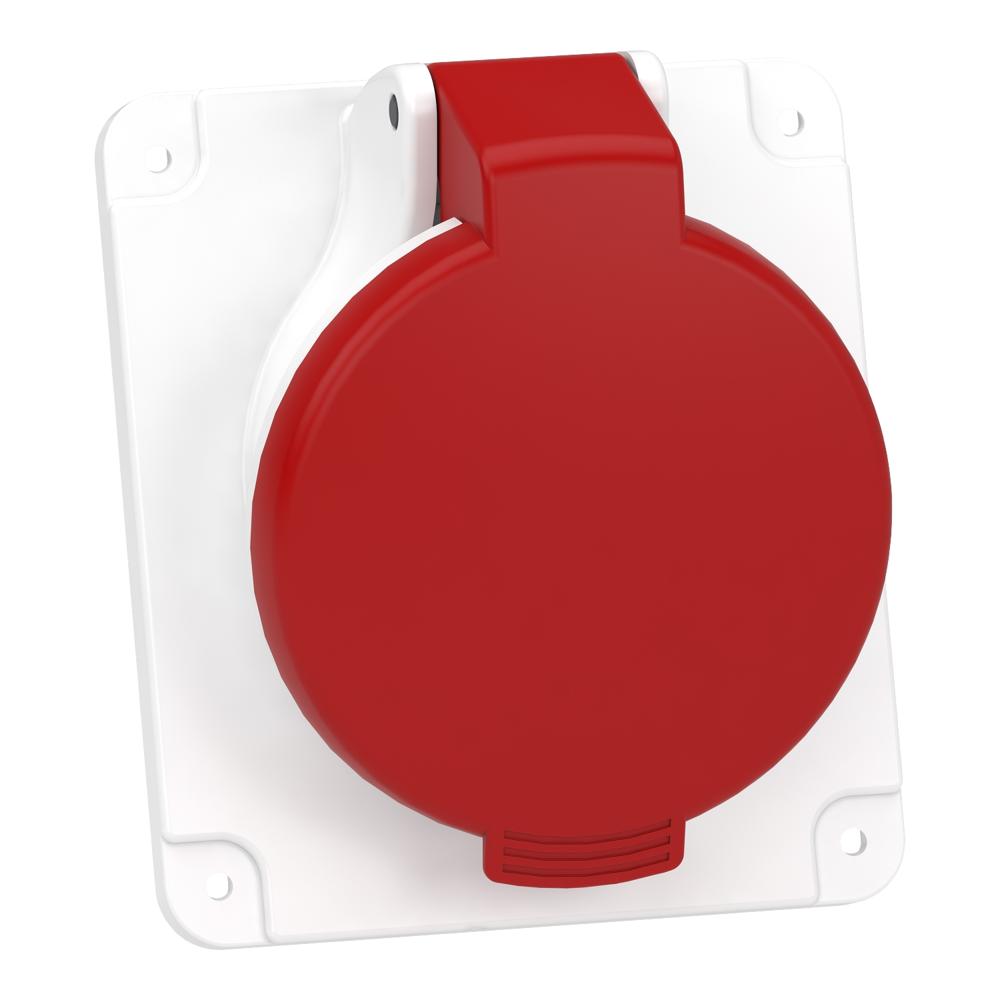 PKF16F435-PratiKa socket - screw - angled - 16A - 3P + N + E - 380...415 V AC - panel