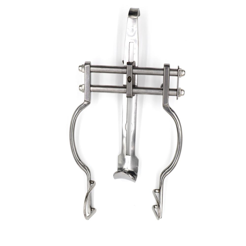 Balfour Self-Retaining Abdominal Retractor with Doyens Type Central Blade - Stainless Steel Standard Size Silver Color | Autoclavable Hands-Free Operation Lateral Fenestrated Blades