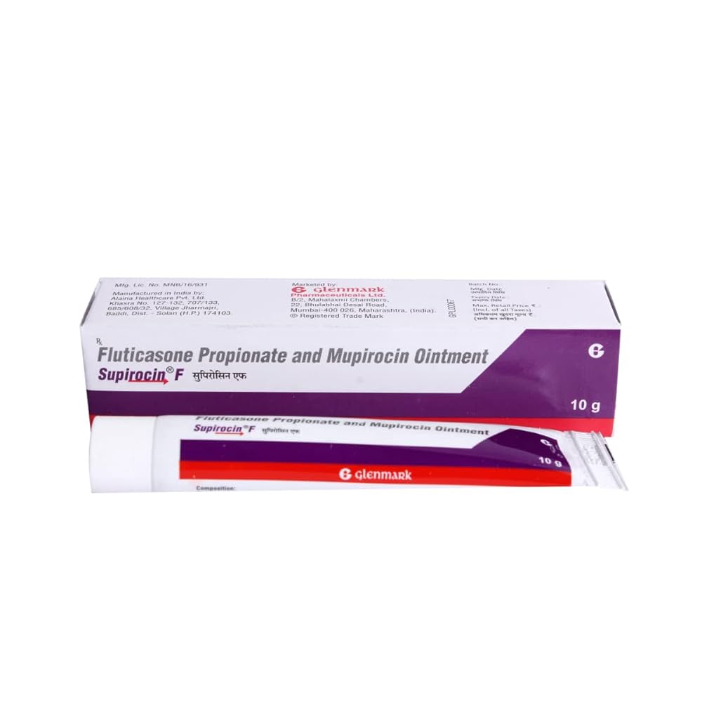 Supirocin F Fluticasone Propionate + Mupirocin Ointment 10gm