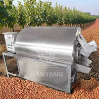 Roaster Dryer Hazelnut Roasting Machines Okara Dryer Drum Drying Machine Nuts Almond Dryer Grains Drying Machine - Material: Stainless Steel