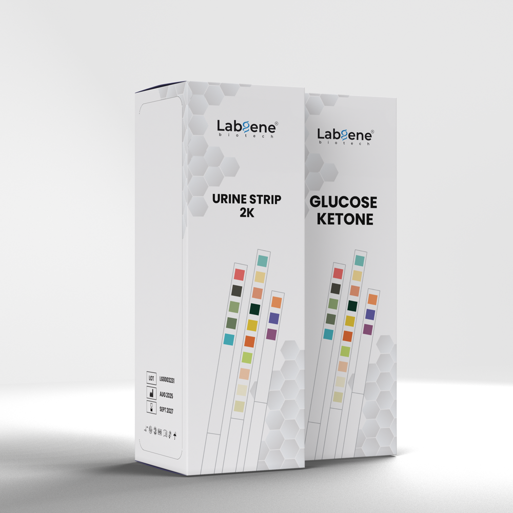 Labgene Labgene 2k Urinalysis Strips (glucose & Ketone) 100 Strips Per Bottle ...