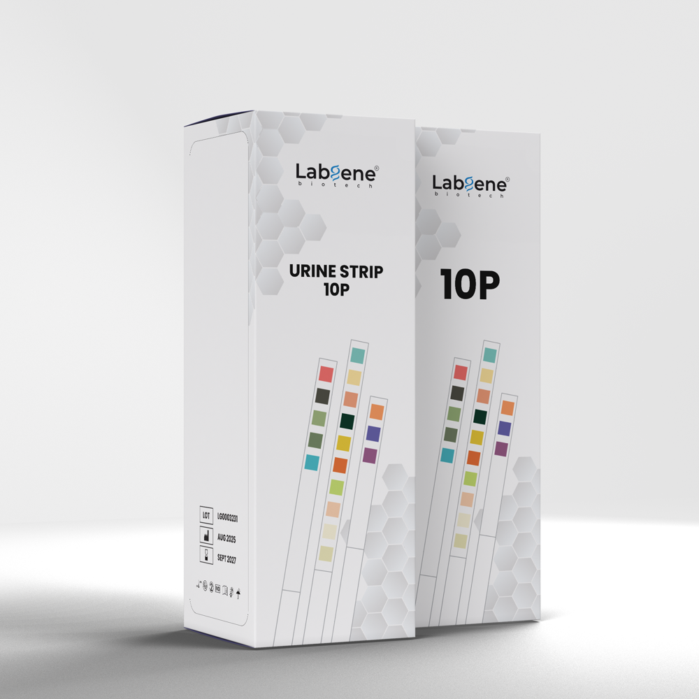 Labgene 10p Urinalysis Strips 100 Strips Per Bottle - Color: Black