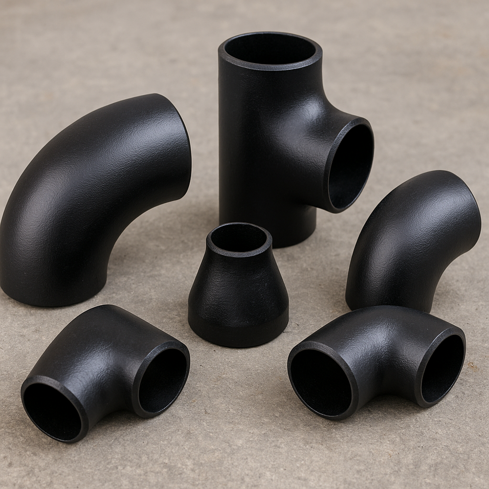 Ms Buttweld Erw Fittings - Color: Black
