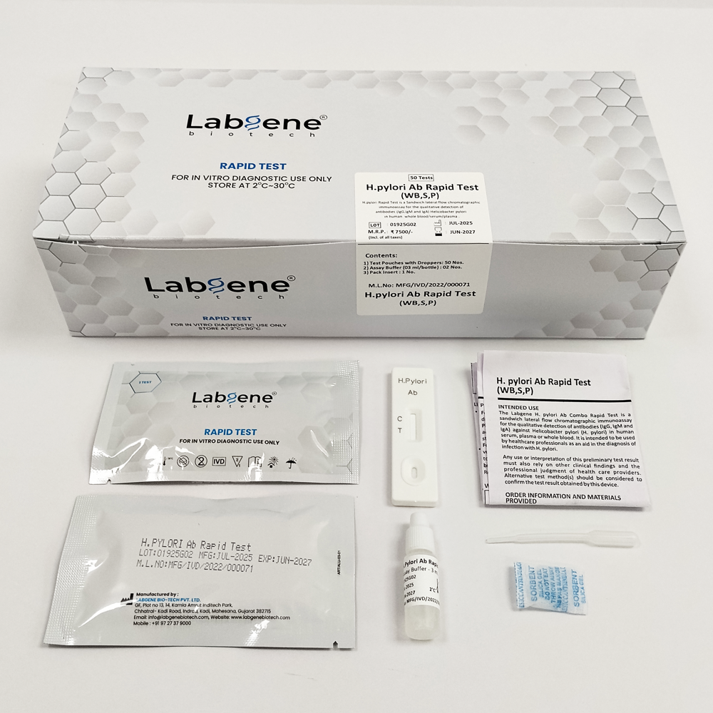 H. Pylori Antibody Rapid Test Kit (IgG/IgM/IgA)  50 TESTS PER BOX