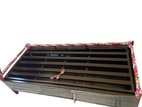 Single Metal Bed - Color: Brown
