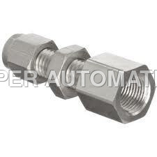 Silver Ss Compression Female Bulk Head Union